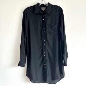LEO & SAGE Black Long Sleeve Button Down size Small
